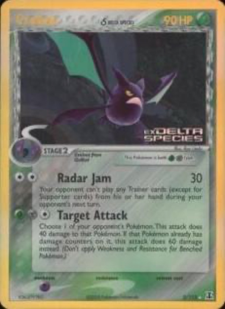 Reverse Holo Crobat δ 2/113, Delta Species Pokémon card