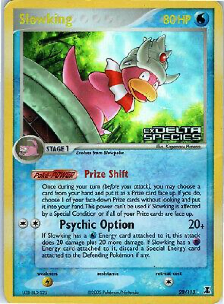 Reverse Holo Slowking 28/113, Delta Species Pokémon card