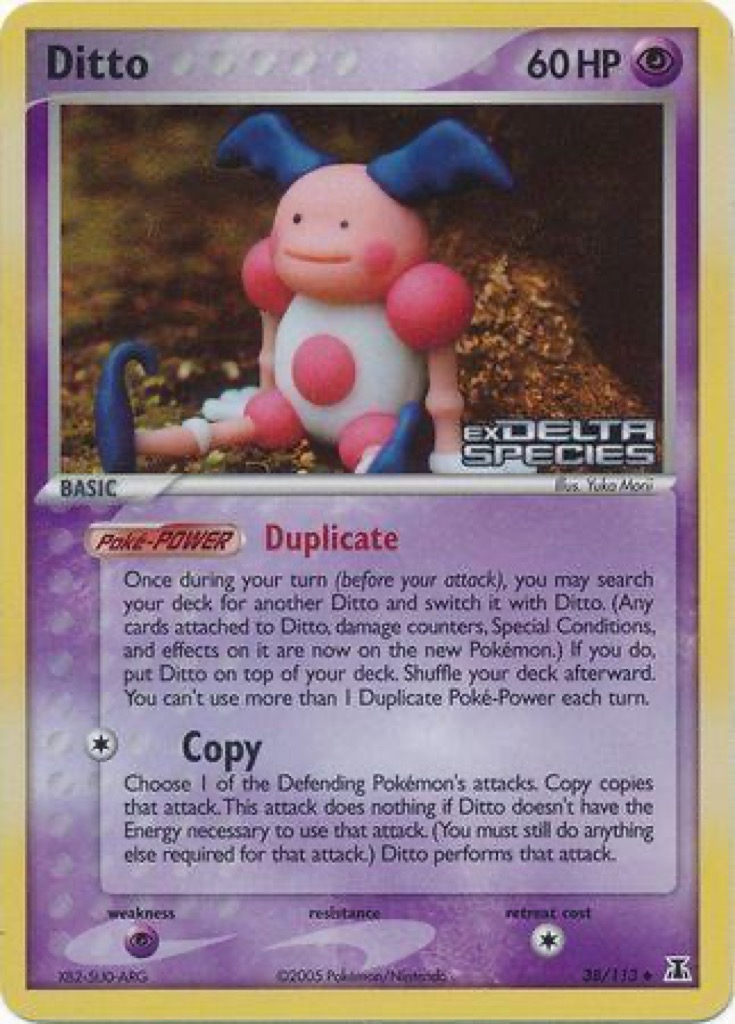 Reverse Holo Ditto 38/113, Delta Species Pokémon card