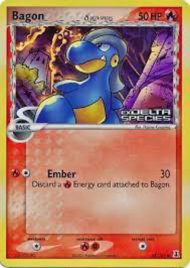 Reverse Holo Bagon δ 58/113, Delta Species Pokémon card