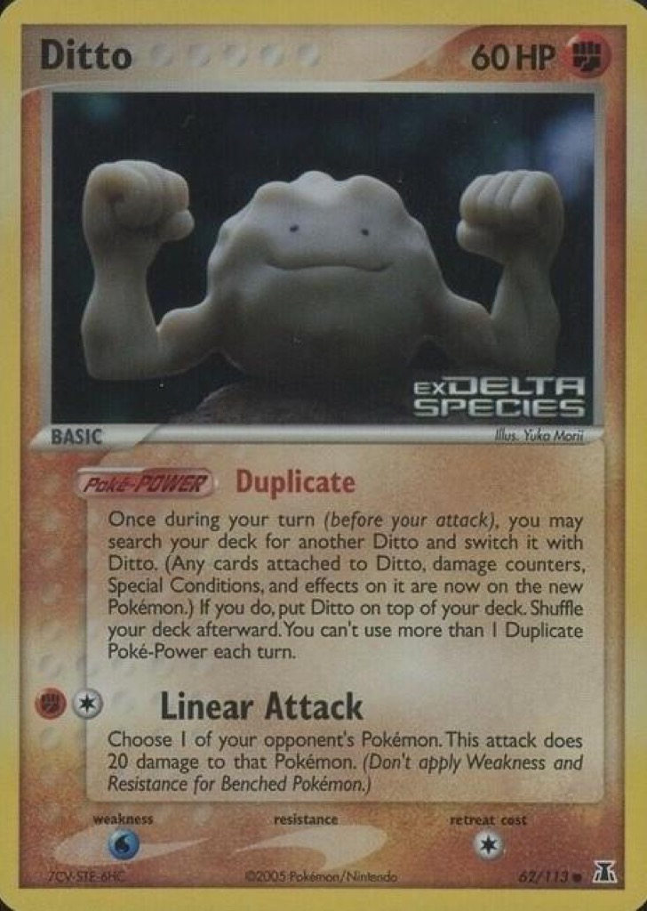 Reverse Holo Ditto 62/113, Delta Species Pokémon card