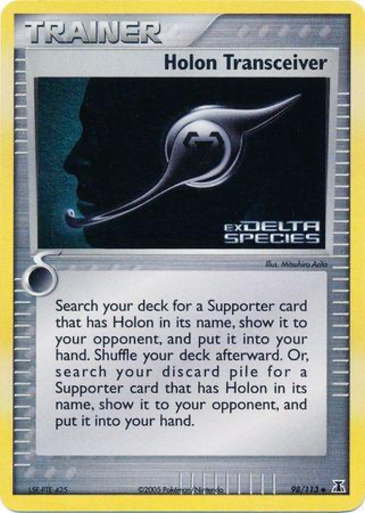 Reverse Holo Holon Transceiver 98/113, Delta Species Pokémon card