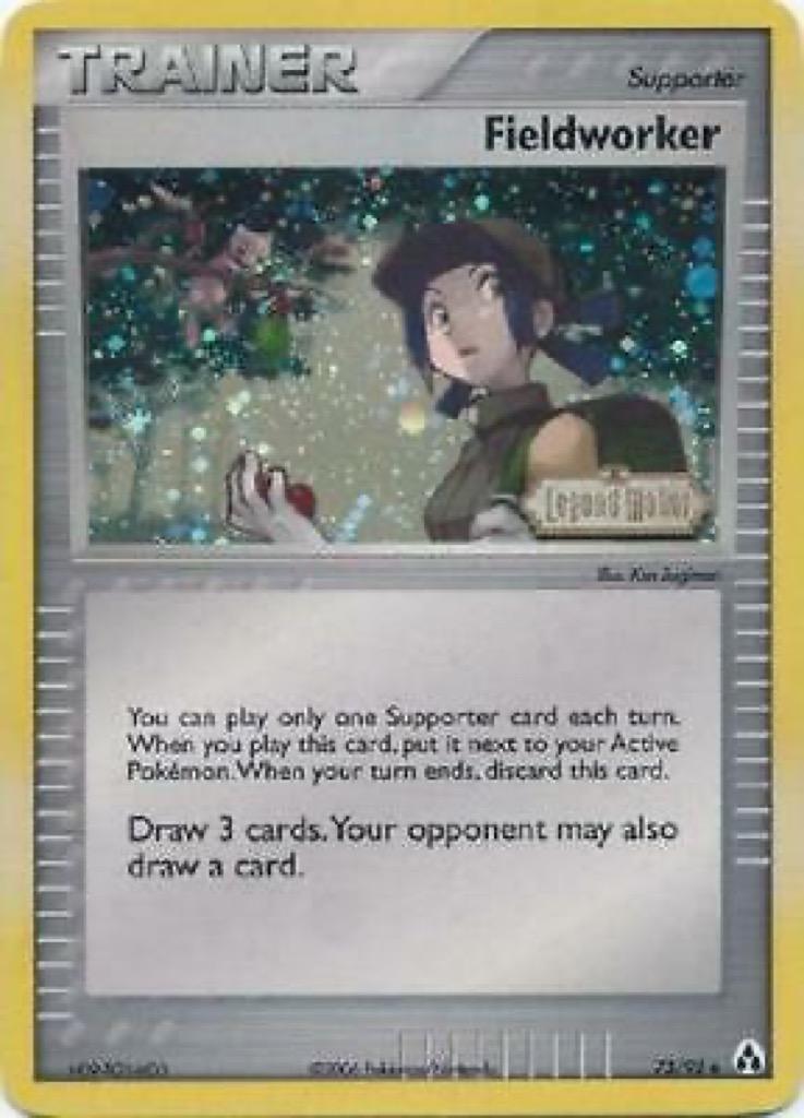 Reverse Holo Fieldworker 73/92, Legend Maker Pokémon card