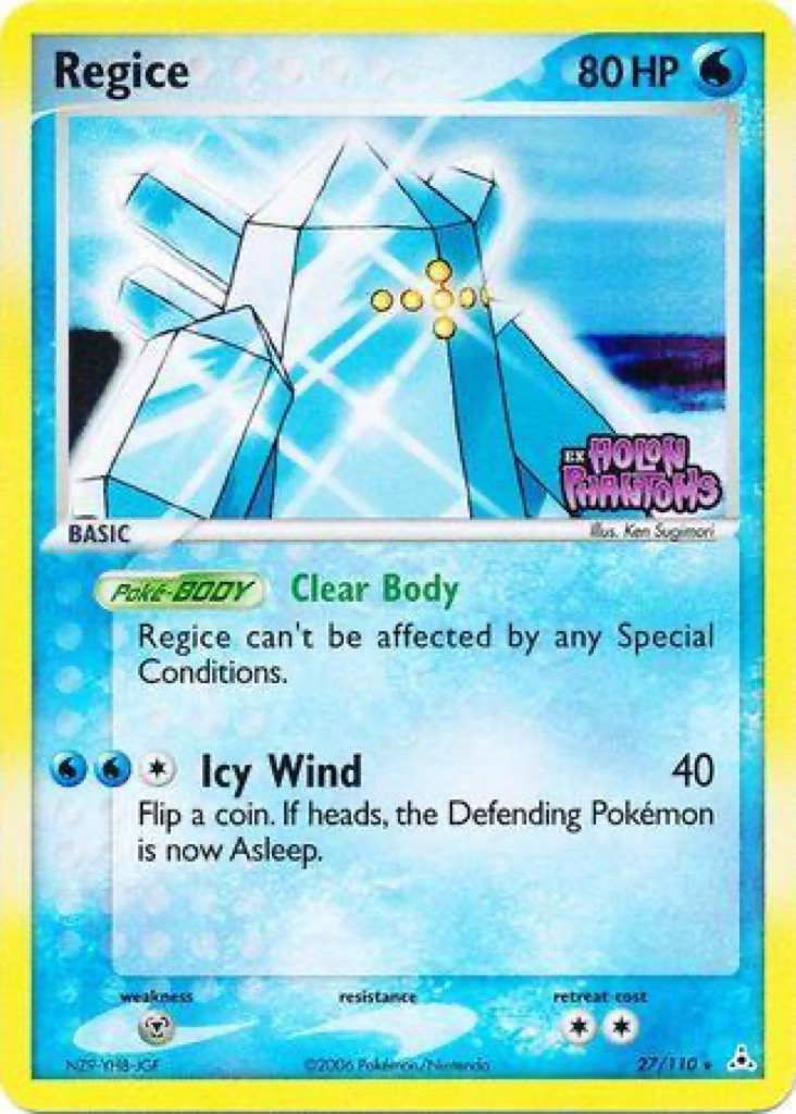 Reverse Holo Regice 27/110, Holon Phantoms Pokémon card