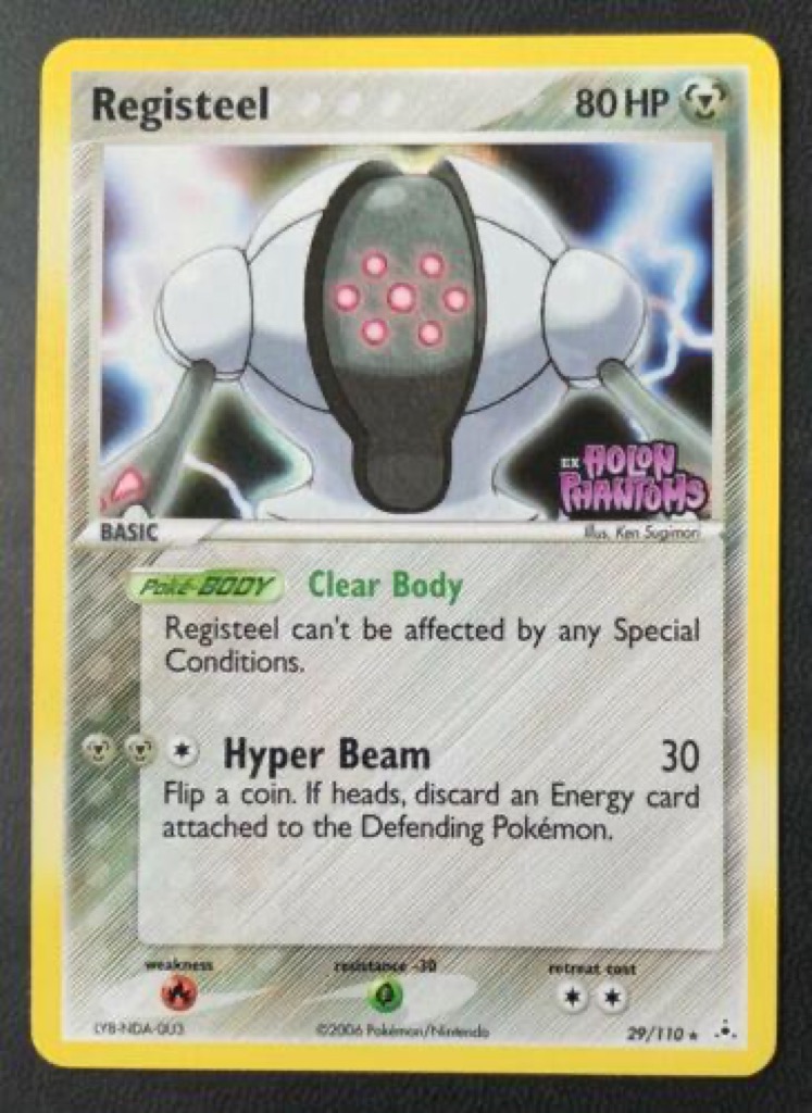 Reverse Holo Registeel 29/110, Holon Phantoms Pokémon card