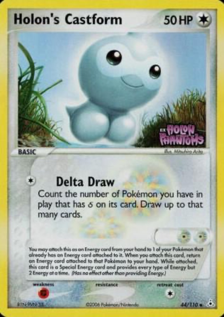 Reverse Holo Holon's Castform 44/110, Holon Phantoms Pokémon card