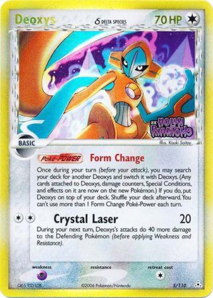 Reverse Holo Deoxys δ 5/110, Holon Phantoms Pokémon card