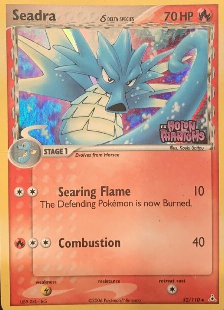 Reverse Holo Seadra δ 52/110, Holon Phantoms Pokémon card