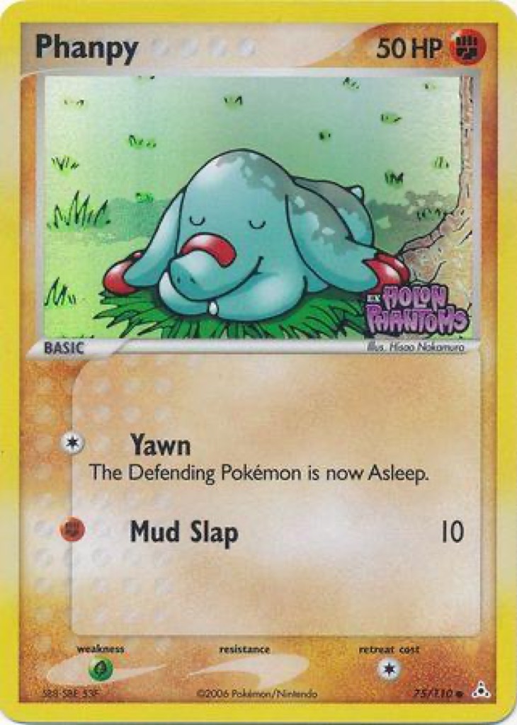 Reverse Holo Phanpy 75/110, Holon Phantoms Pokémon card