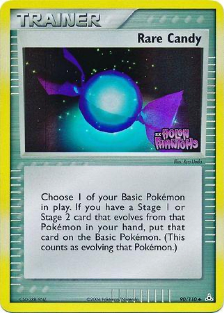 Reverse Holo Rare Candy 90/110, Holon Phantoms Pokémon card