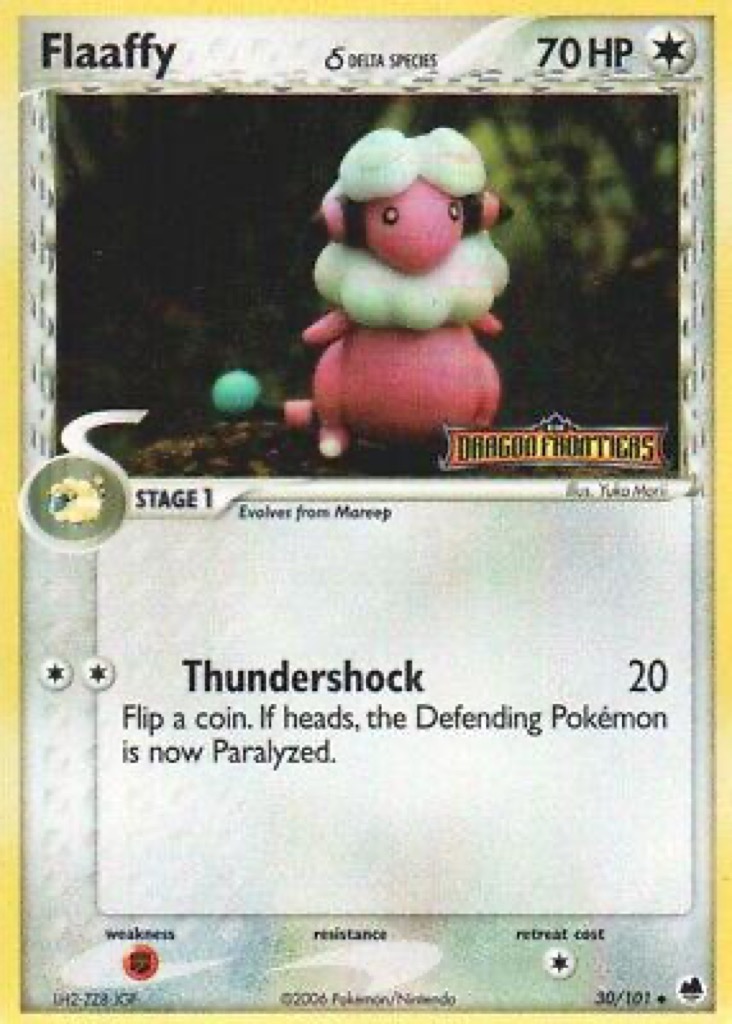 Reverse Holo Flaaffy δ 30/101, Dragon Frontiers Pokémon card