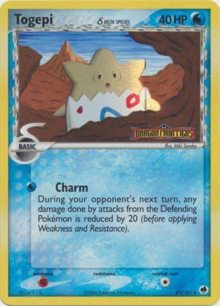 Reverse Holo Togepi δ 41/101, Dragon Frontiers Pokémon card