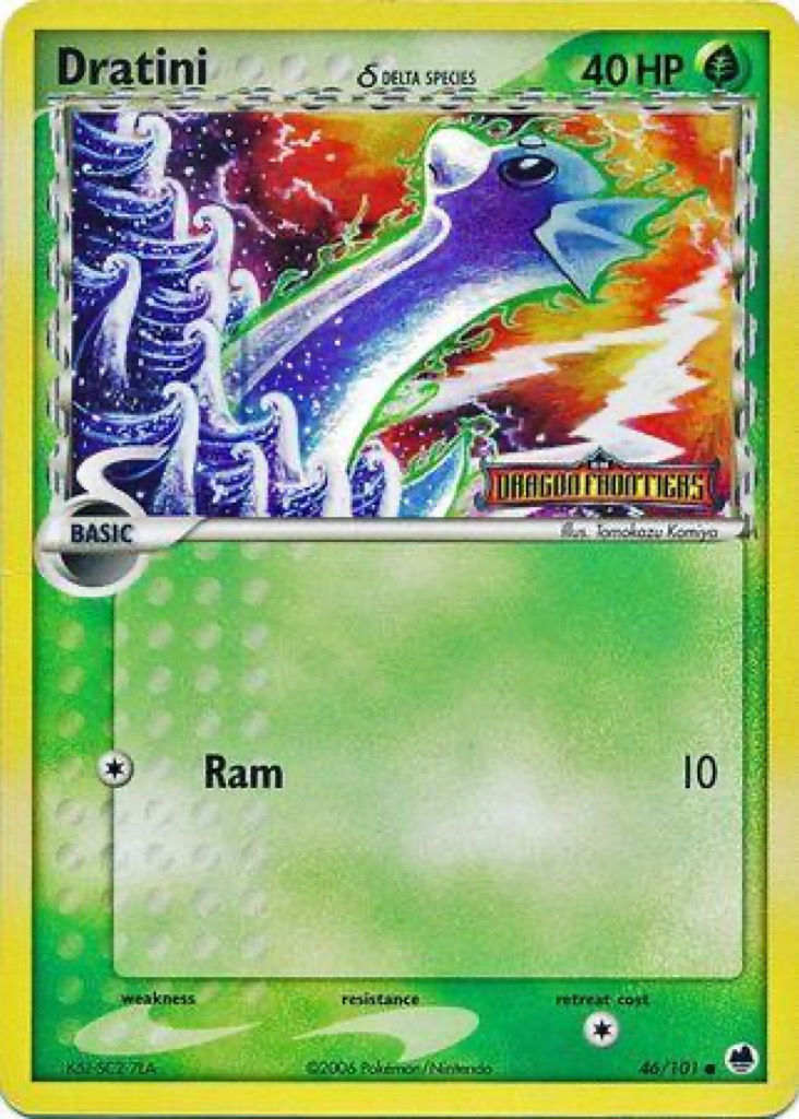 Reverse Holo Dratini δ 46/101, Dragon Frontiers Pokémon card