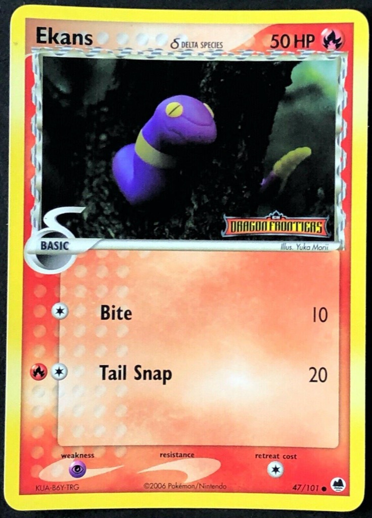 Reverse Holo Ekans δ 47/101, Dragon Frontiers Pokémon card