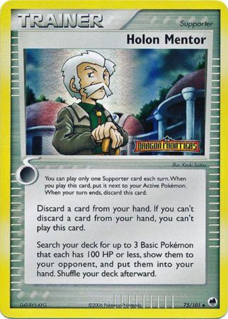 Reverse Holo Holon Mentor 75/101, Dragon Frontiers Pokémon card