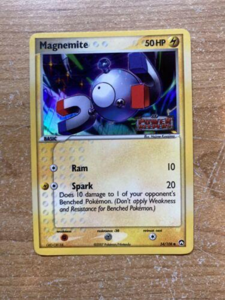 Reverse Holo Magnemite 54/108, Power Keepers Pokémon card