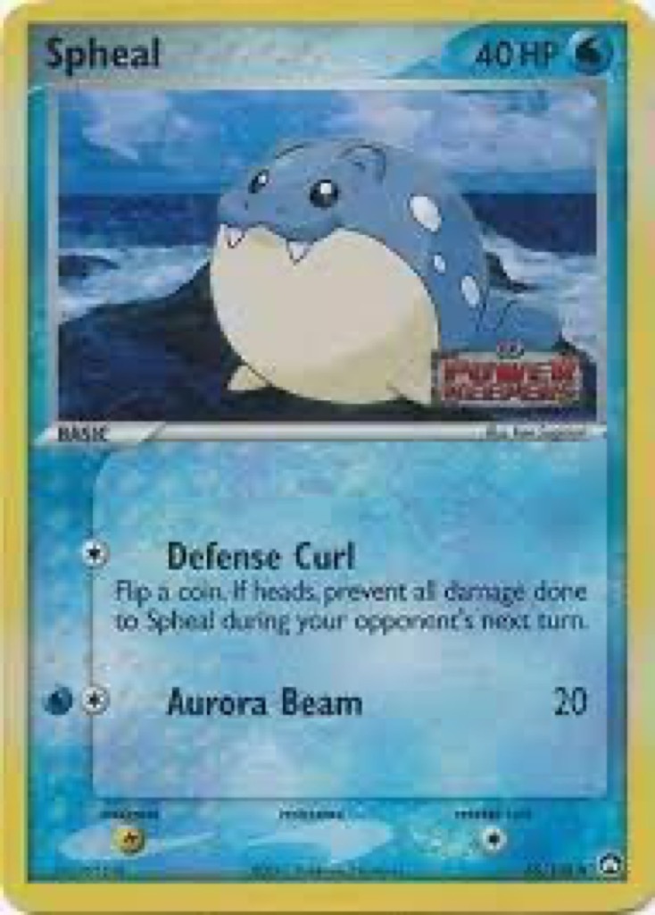 Reverse Holo Spheal 65/108, Power Keepers Pokémon card