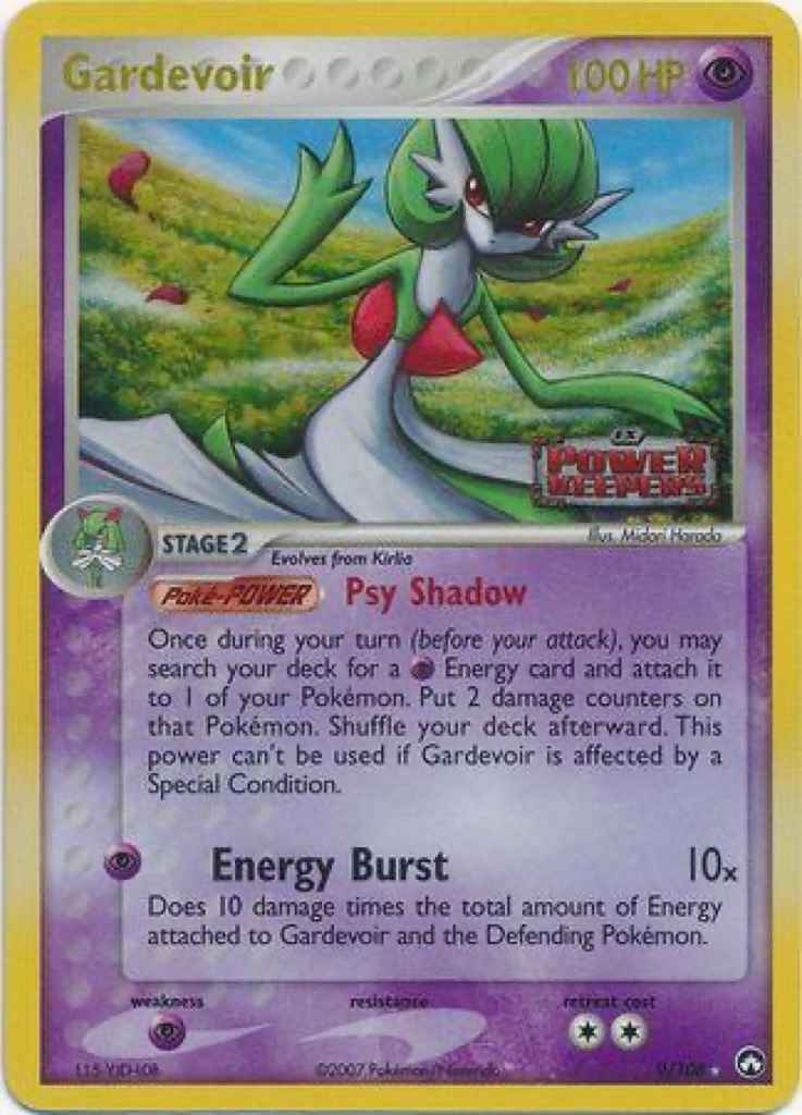 Reverse Holo Gardevoir 9/108, Power Keepers Pokémon card