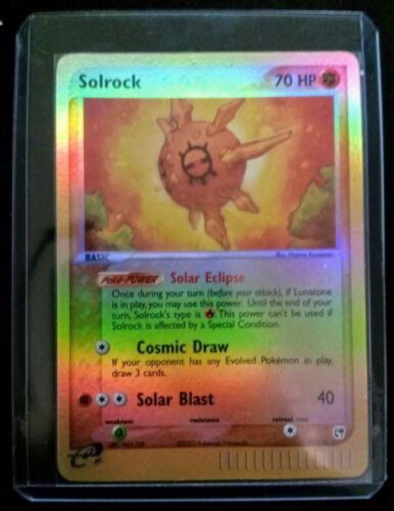Reverse Holo Solrock 13/100, Sandstorm Pokémon card