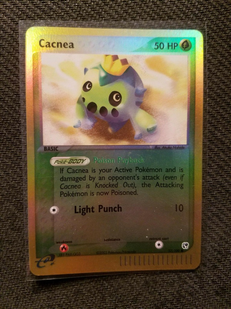 Reverse Holo Cacnea 57/100, Sandstorm Pokémon card