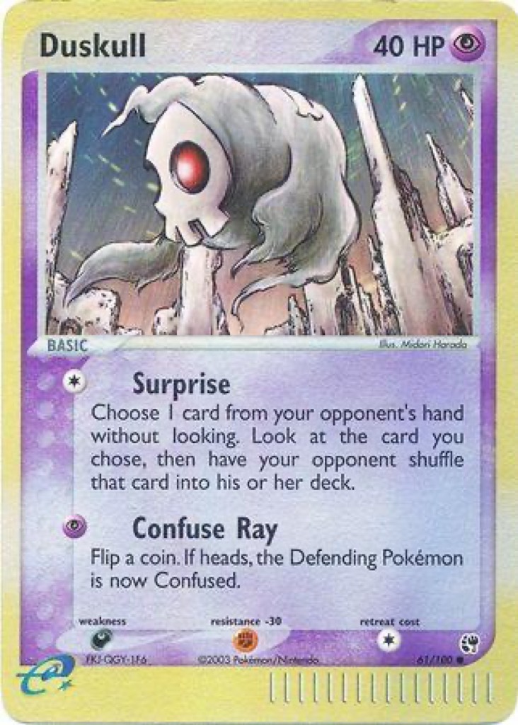 Reverse Holo Duskull 61/100, Sandstorm Pokémon card
