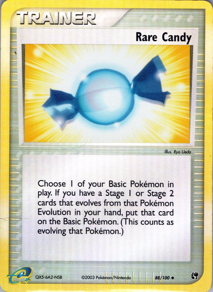Reverse Holo Rare Candy 88/100, Sandstorm Pokémon card