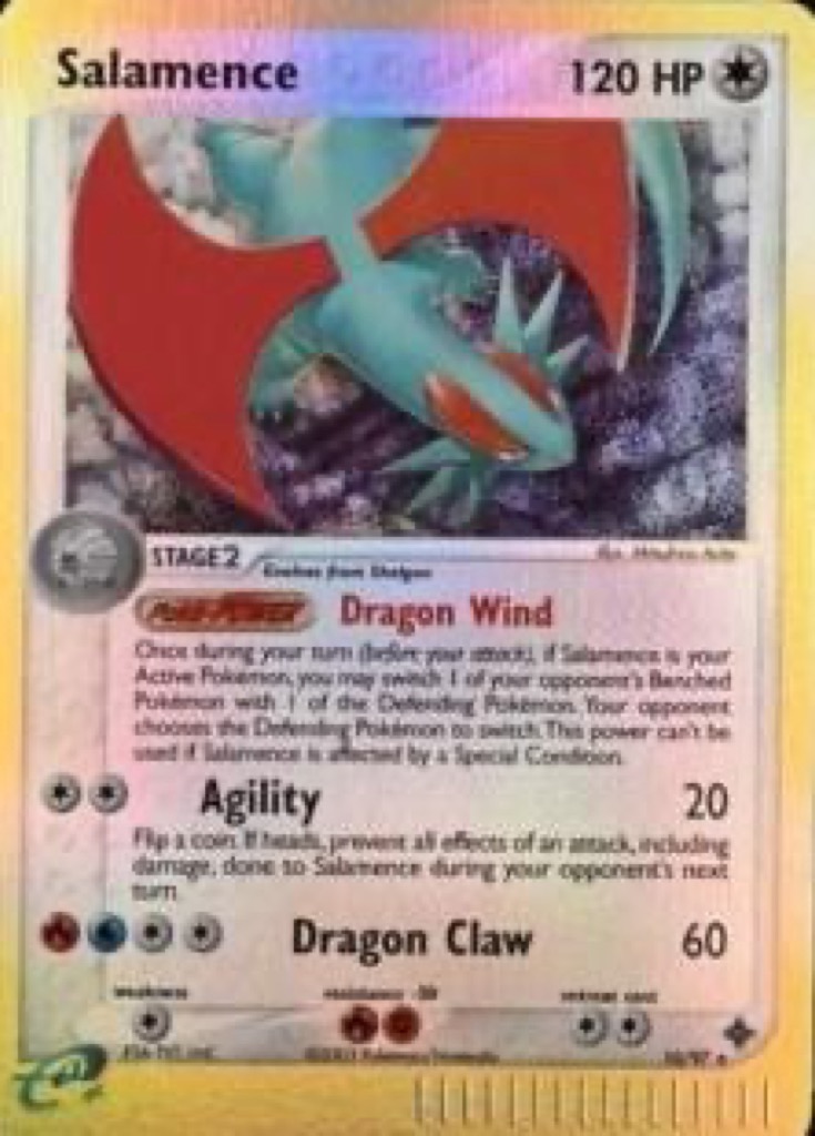 Reverse Holo Salamence 10/97, Dragon Pokémon card