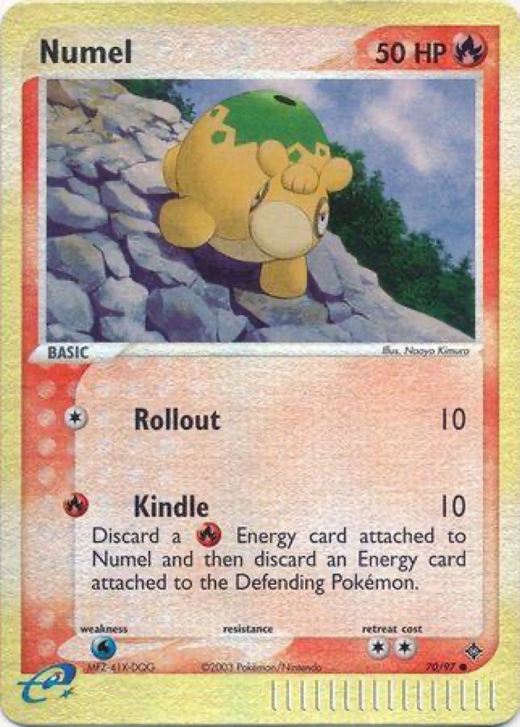 Reverse Holo Numel 70/97, Dragon Pokémon card