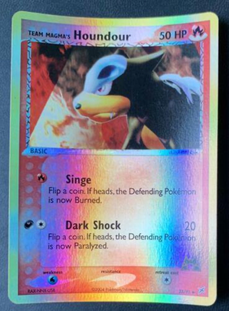 Reverse Holo Team Magma's Houndour 35/95, Team Magma vs Team Aqua Pokémon card