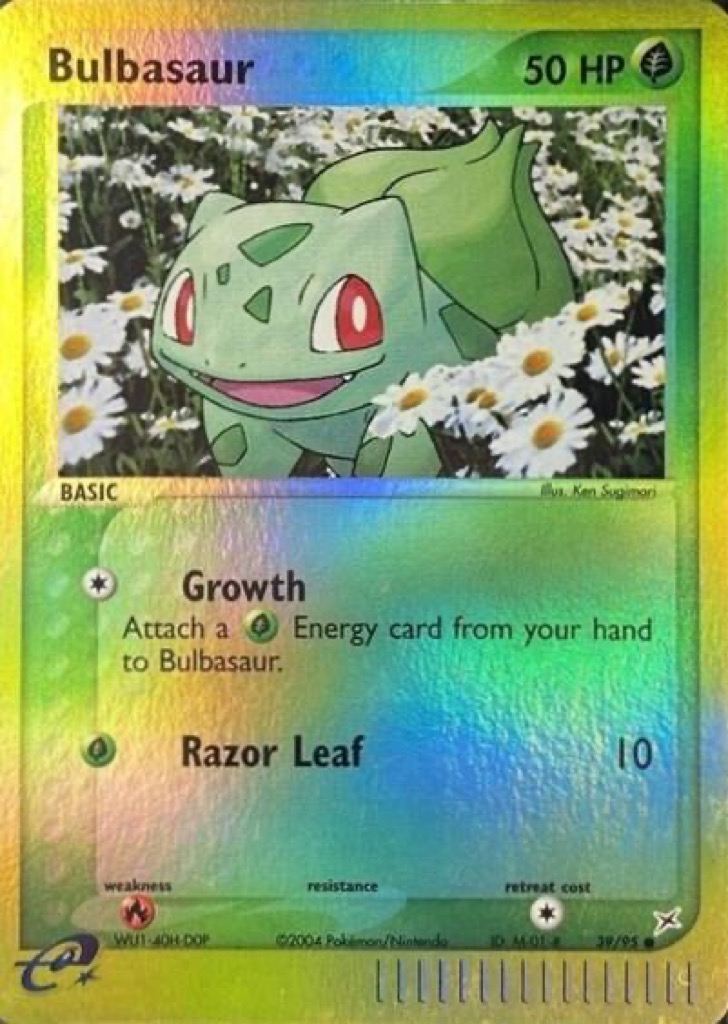 Reverse Holo Bulbasaur 39/95, Team Magma vs Team Aqua Pokémon card