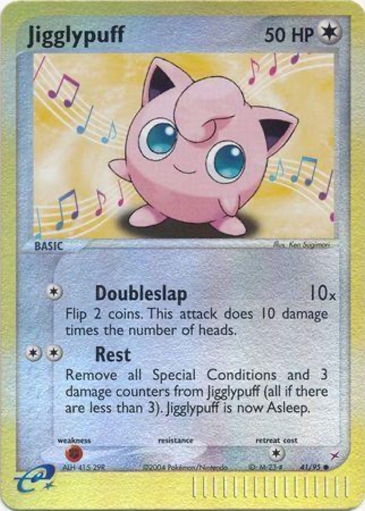 Reverse Holo Jigglypuff 41/95, Team Magma vs Team Aqua Pokémon card