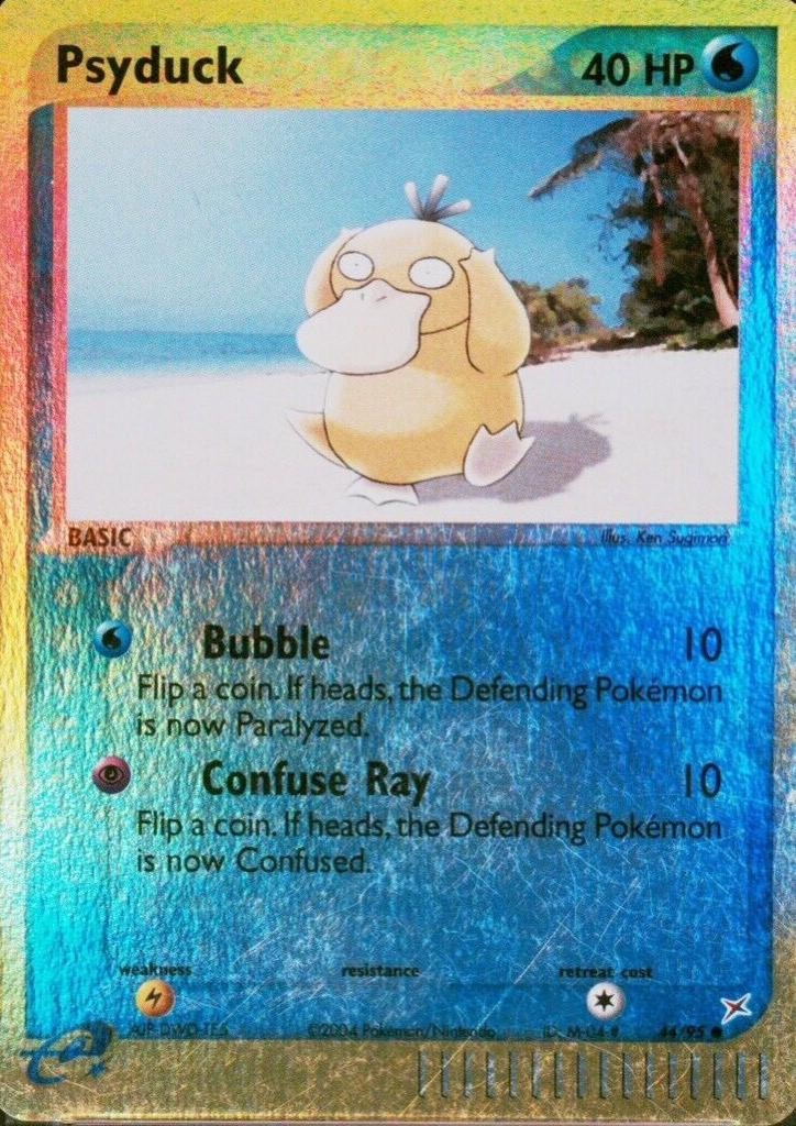 Reverse Holo Psyduck 44/95, Team Magma vs Team Aqua Pokémon card