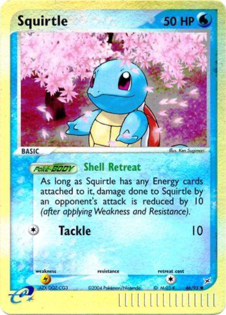 Reverse Holo Squirtle 46/95, Team Magma vs Team Aqua Pokémon card
