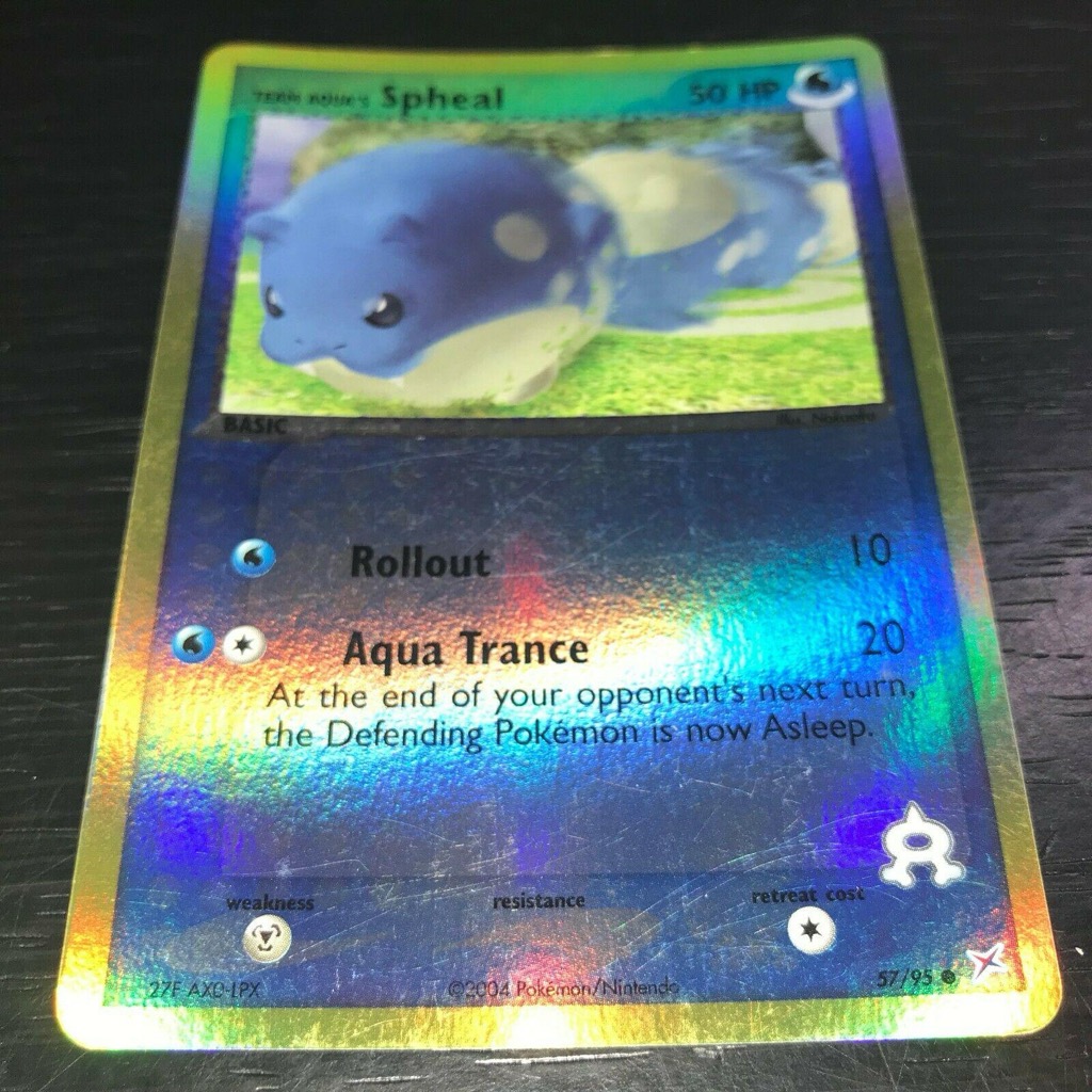 Reverse Holo Team Aqua's Spheal 57/95, Team Magma vs Team Aqua Pokémon card