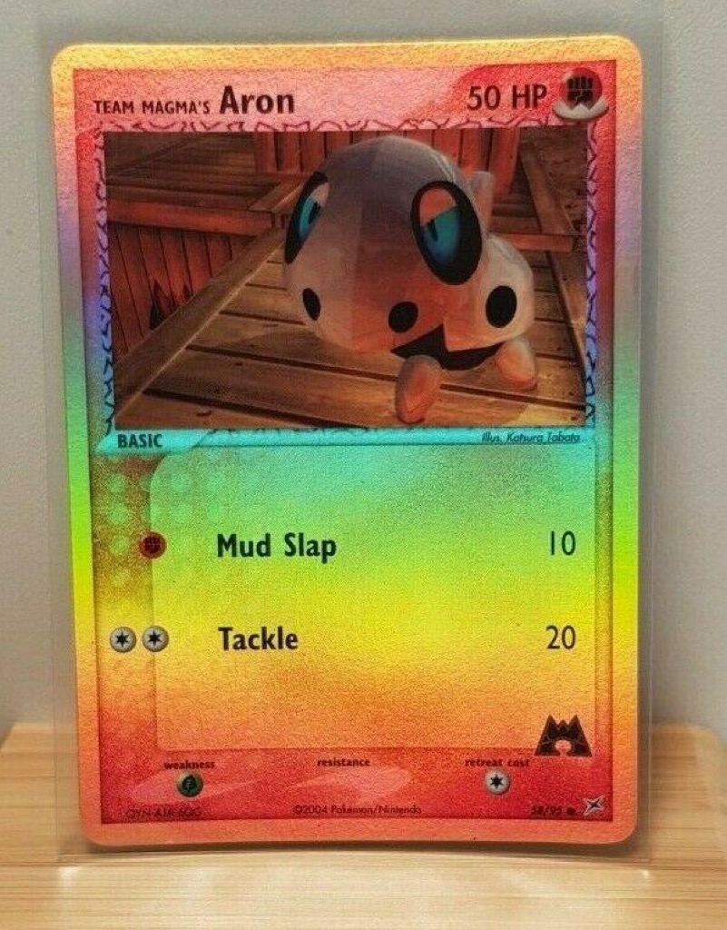 Reverse Holo Team Magma's Aron 58/95, Team Magma vs Team Aqua Pokémon card