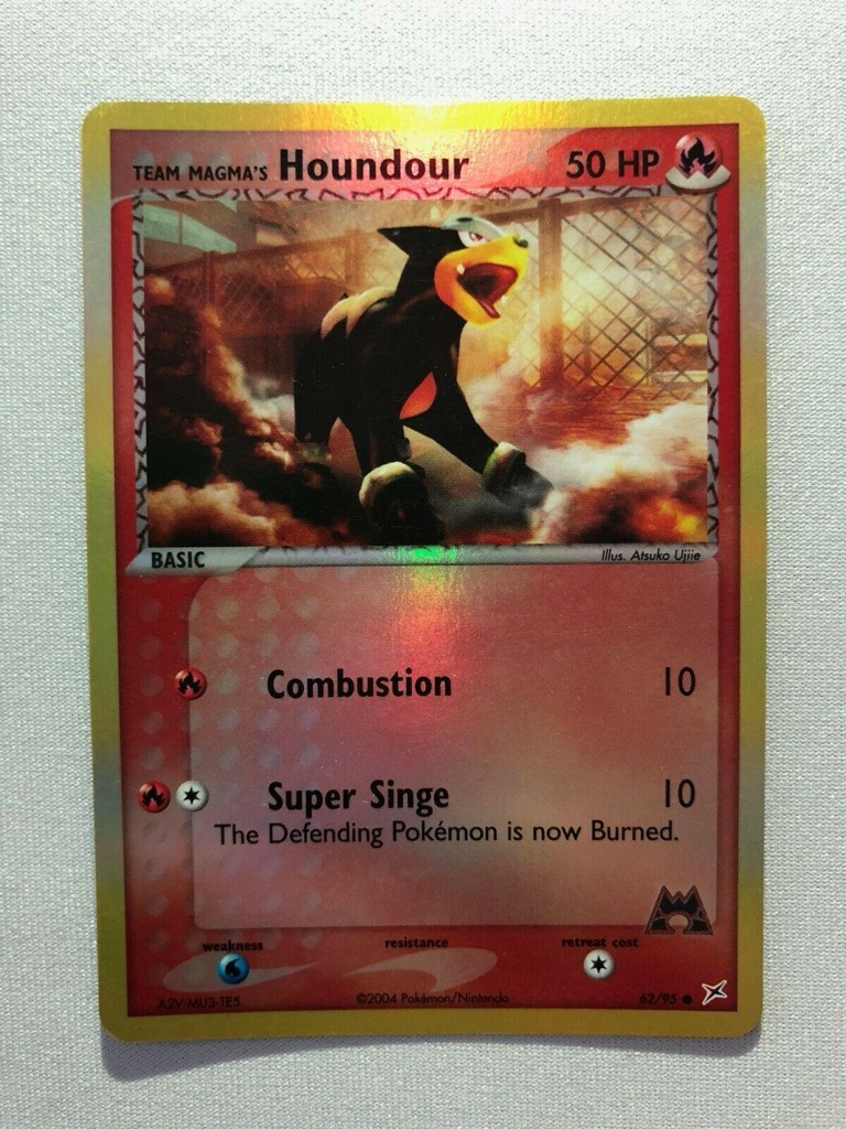 Reverse Holo Team Magma's Houndour 62/95, Team Magma vs Team Aqua Pokémon card