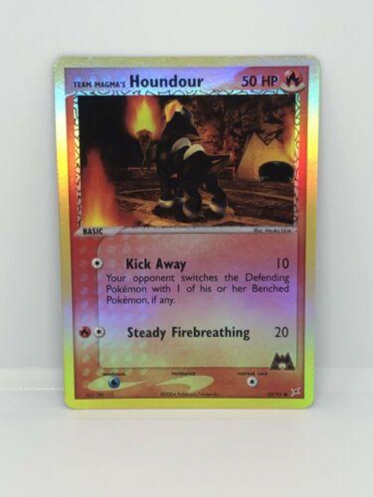 Reverse Holo Team Magma's Houndour 63/95, Team Magma vs Team Aqua Pokémon card