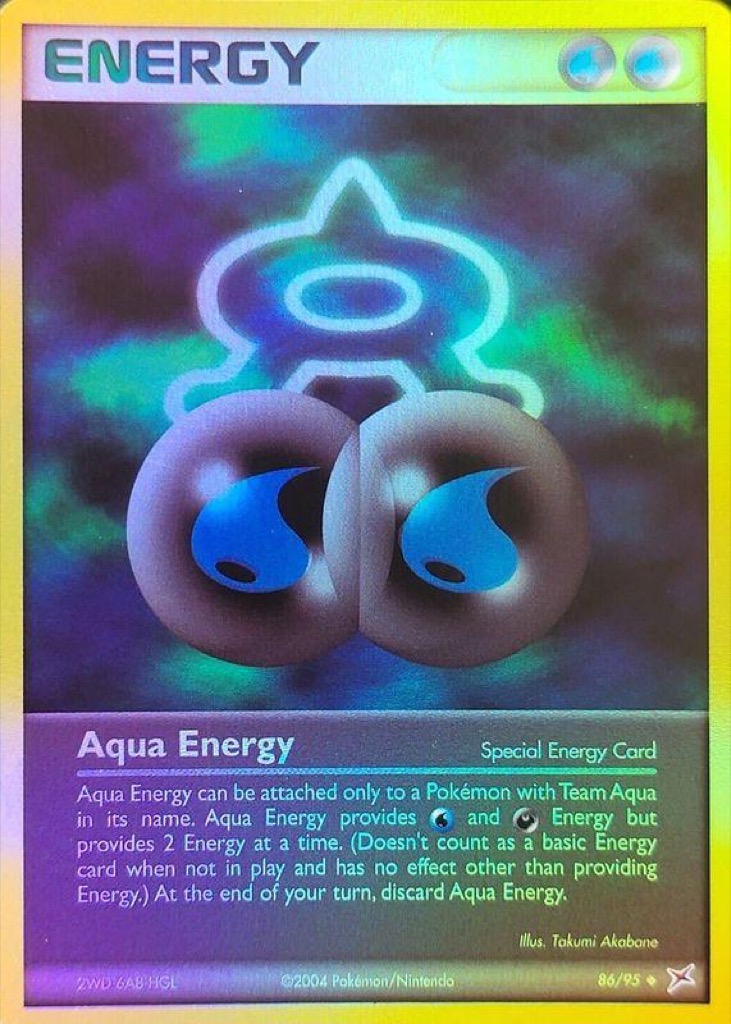 Reverse Holo Aqua Energy 86/95, Team Magma vs Team Aqua Pokémon card
