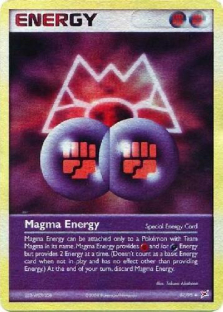 Reverse Holo Magma Energy 87/95, Team Magma vs Team Aqua Pokémon card