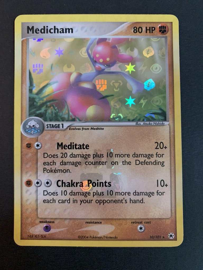Reverse Holo Medicham 10/101, Hidden Legends Pokémon card