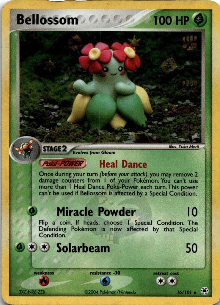 Reverse Holo Bellossom 16/101, Hidden Legends Pokémon card