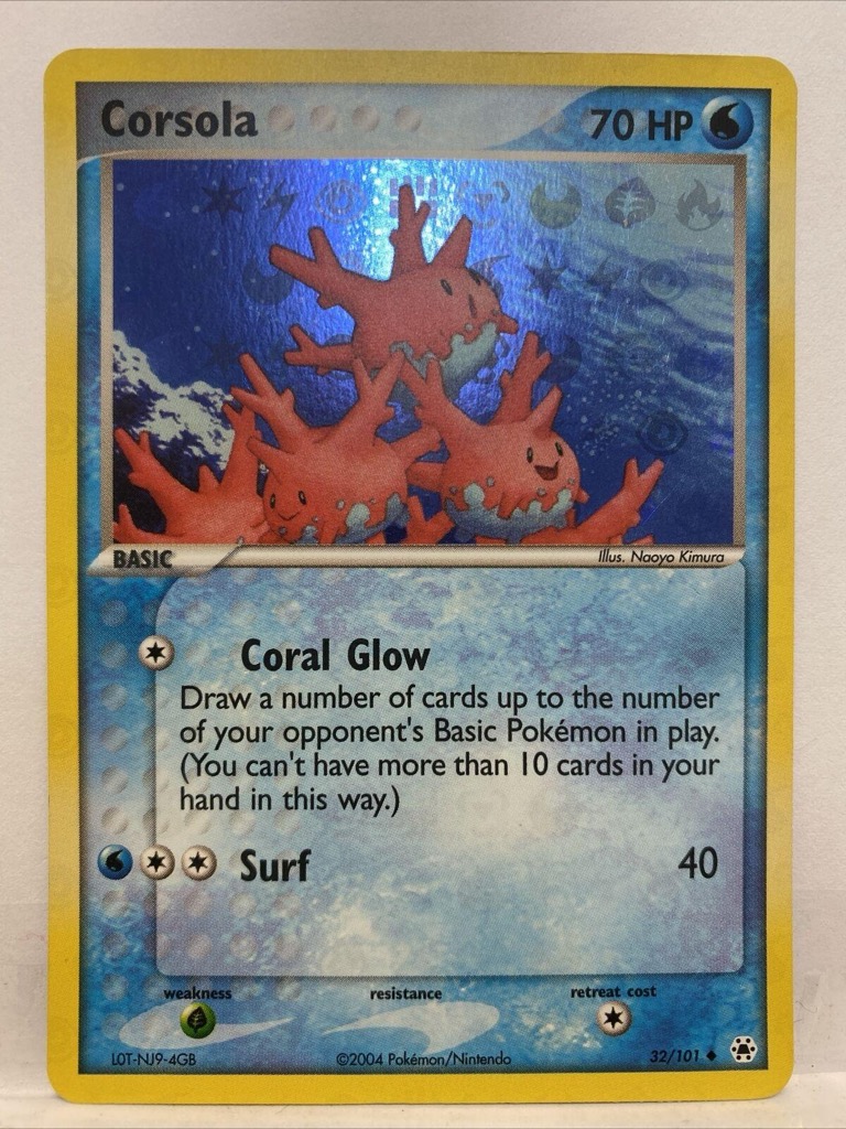 Reverse Holo Corsola 32/101, Hidden Legends Pokémon card