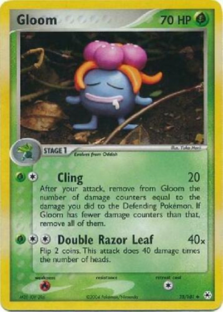 Reverse Holo Gloom 35/101, Hidden Legends Pokémon card
