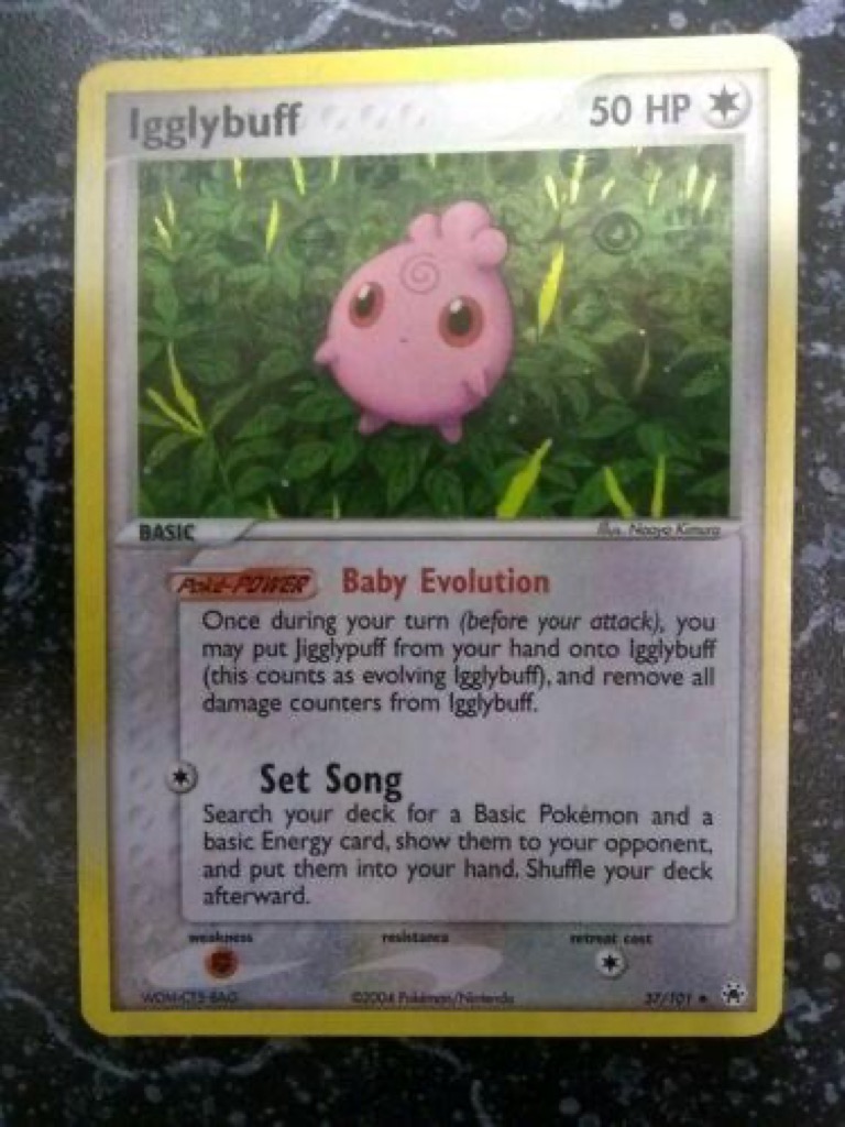 Reverse Holo Igglybuff 37/101, Hidden Legends Pokémon card