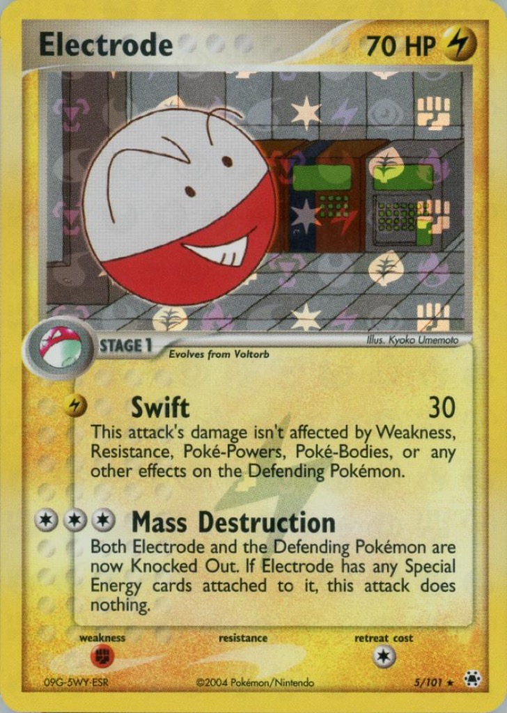 Reverse Holo Electrode 5/101, Hidden Legends Pokémon card