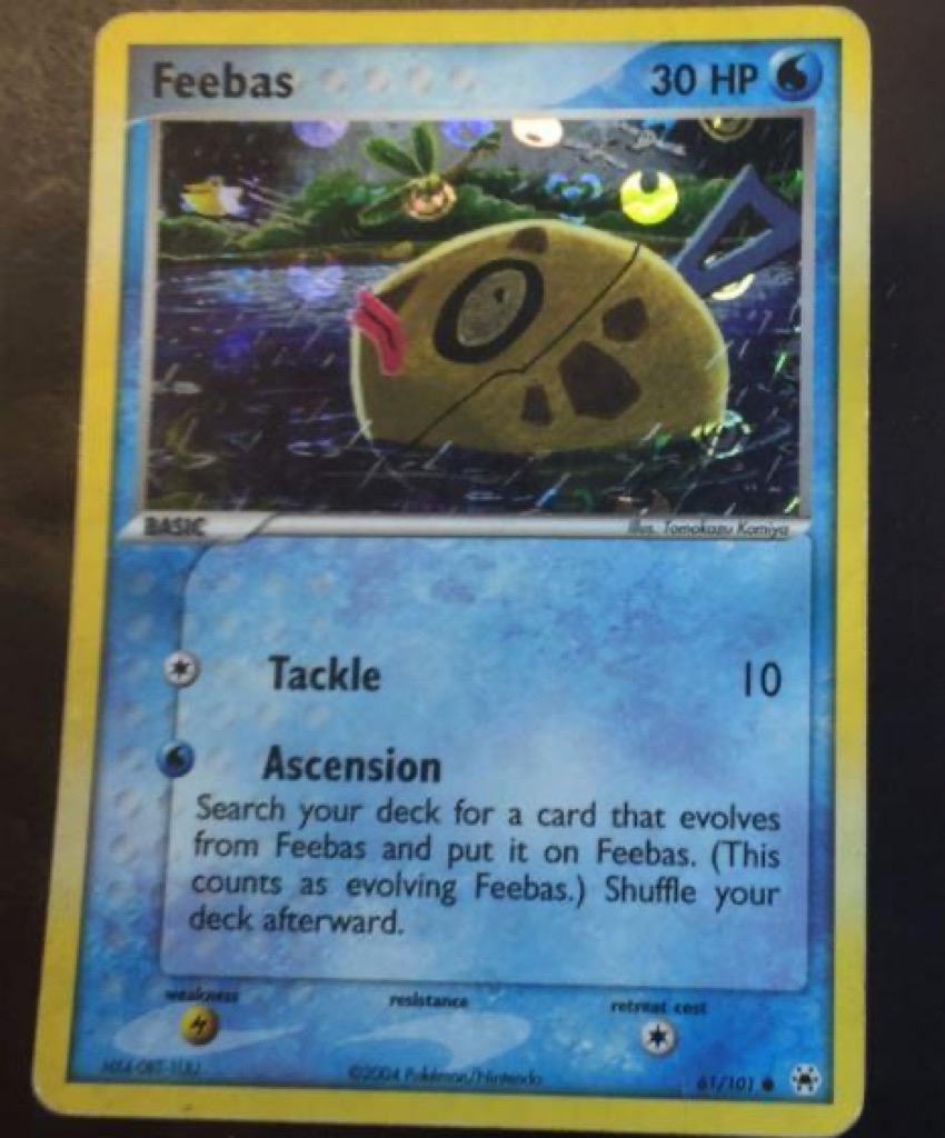 Reverse Holo Feebas 61/101, Hidden Legends Pokémon card