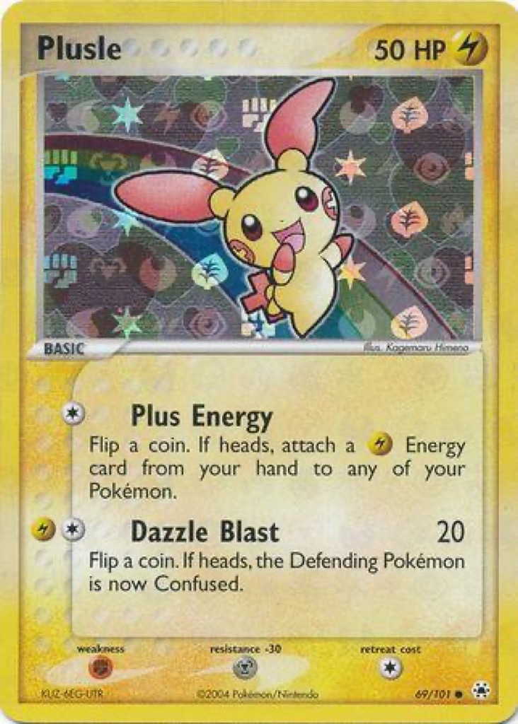 Reverse Holo Plusle 69/101, Hidden Legends Pokémon card