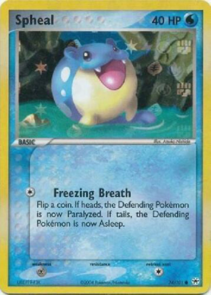 Reverse Holo Spheal 74/101, Hidden Legends Pokémon card