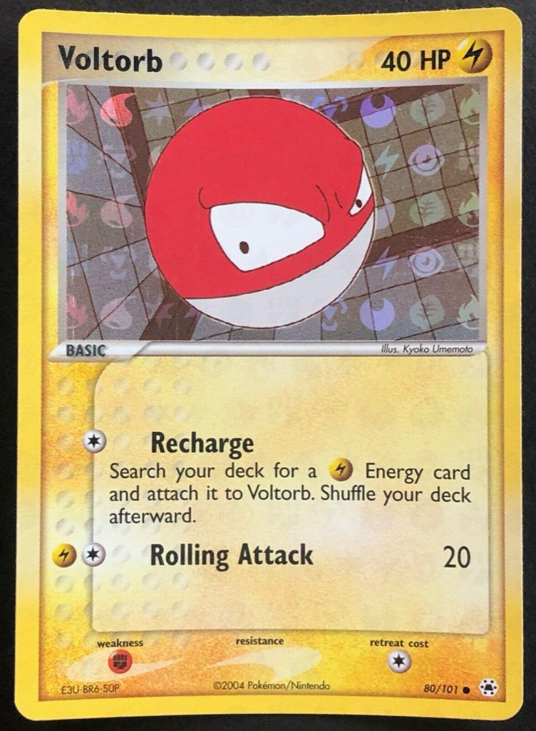Reverse Holo Voltorb 80/101, Hidden Legends Pokémon card