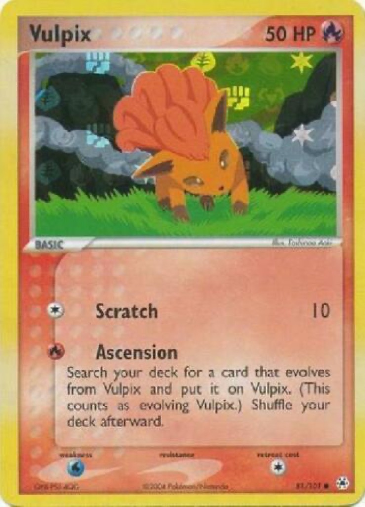 Reverse Holo Vulpix 81/101, Hidden Legends Pokémon card